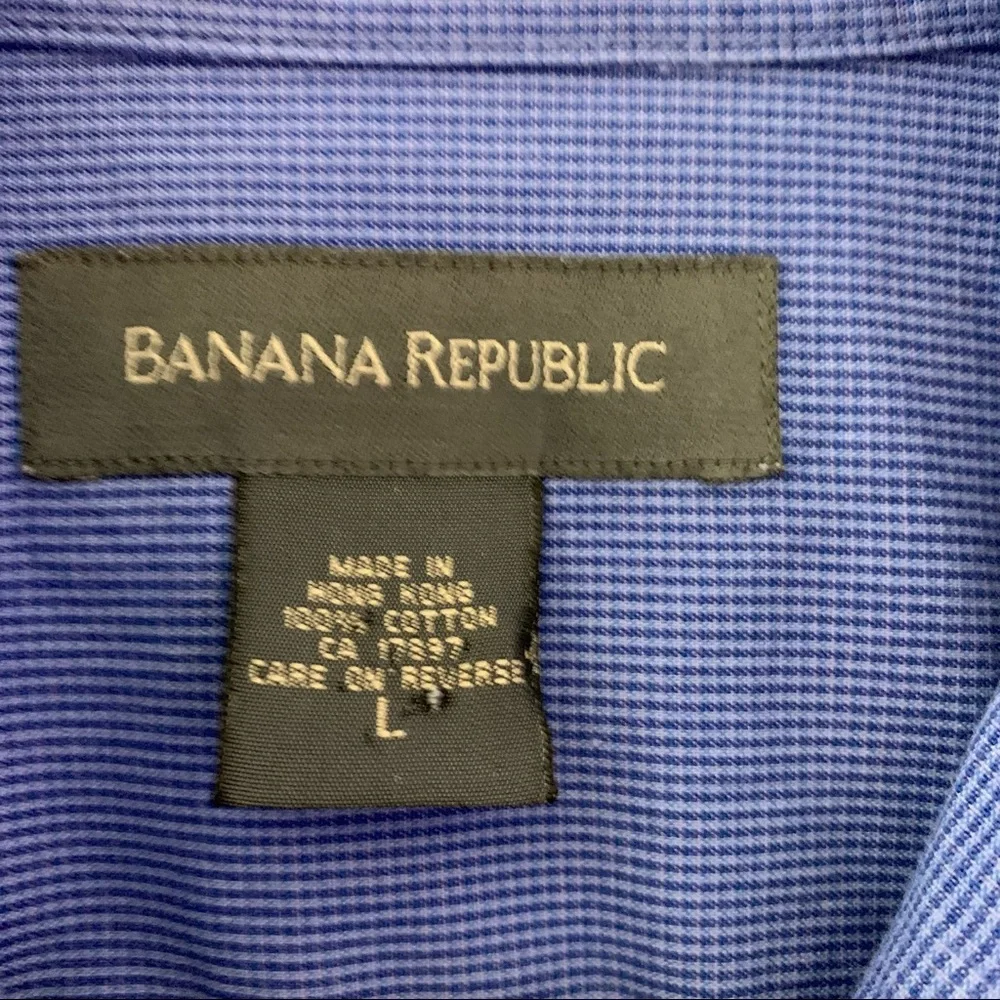 Banana Republic men’s long sleeve plaid button down shirt | size Large
